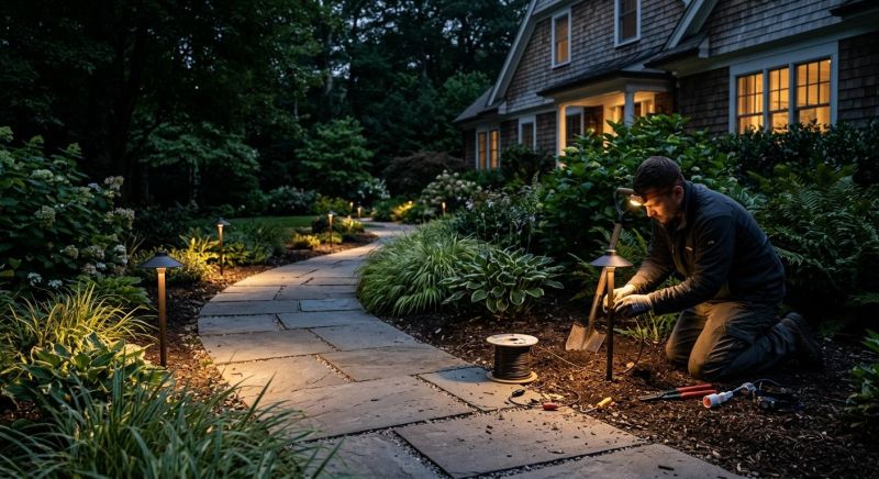 Courtyard Light Installation in Alpharetta, GA
