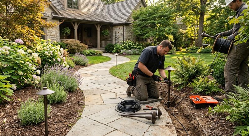 Terrace Lighting Installation in Alpharetta, GA